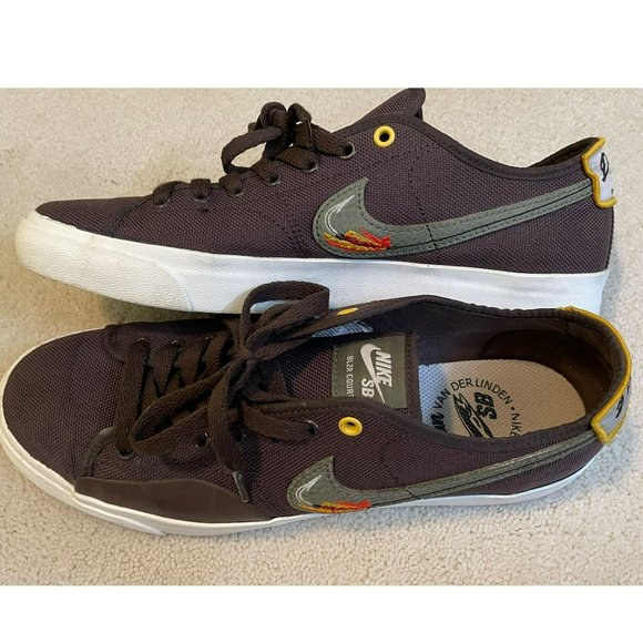 Nike Daan Van Der Linden x Blazer Court SB Baroque Brown Men's Size 8.5 - Picture 11 of 12
